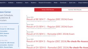 GTU Result Winter Session 2025