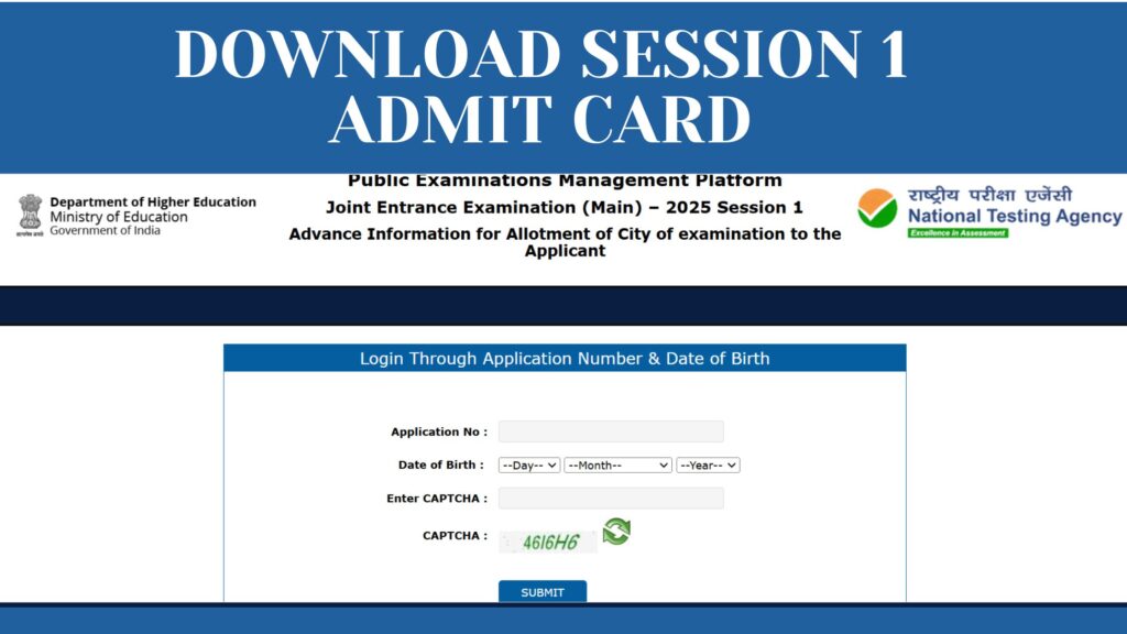 jee mains admit card 2025