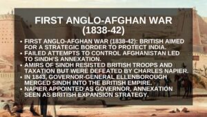 Annexation of Sindh and Punjab- First Anglo-Afghan War