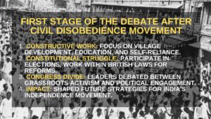 First stage debate after Civil Disobedience Movement
