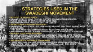 Strategies Used in the Swadeshi Movement